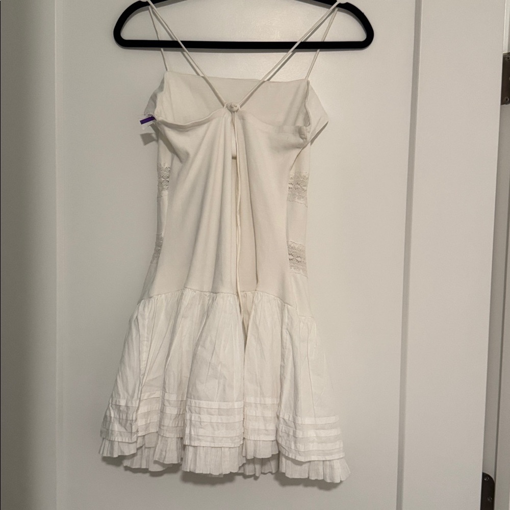 NWOT FREE PEOPLE Bliss Beauty Mini Dress in Ivory Size Medium - Picture 5 of 5